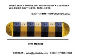 Speed Bump 1000 x 340 x 50mm Supplier in Dubai