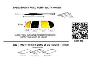 Speed Breaker Road Hump 400 x 250 x 70mm Supplier in Dubai