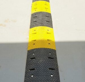 Rubber Road Hump 500X400X50MM, Black-Yellow Supplier in Dubai