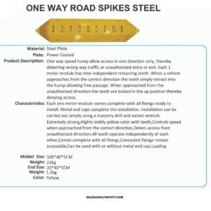 Supplier of One Way Road Hump Spikes Steel in UAE